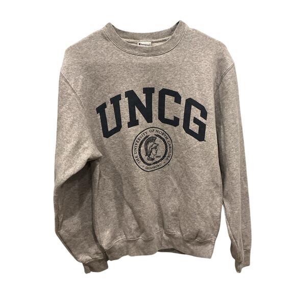 Vintage Champion Sweatshirt UNG UNC Greensboro NC Grey Tarheels 90s Collegiate - Picture 1 of 8